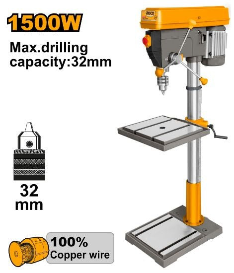 perceuse sur colonne 20mm 1500w ingco INGCO DP3211005