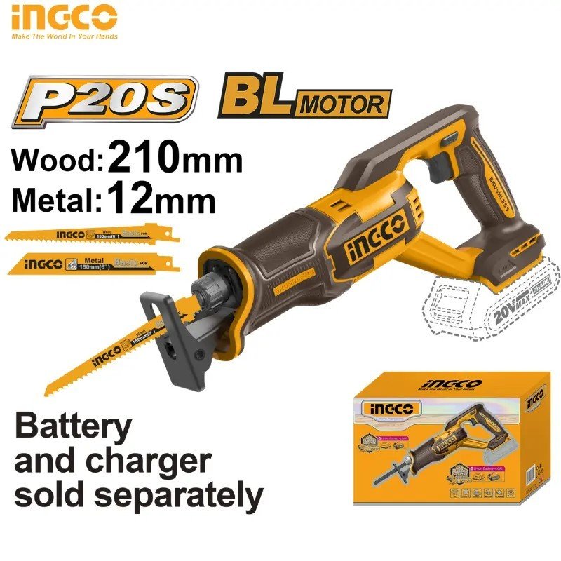 Scie Sabre à Batterie 20 V Sans Batterie Sans Chargeur - INGCO CRSLI2108