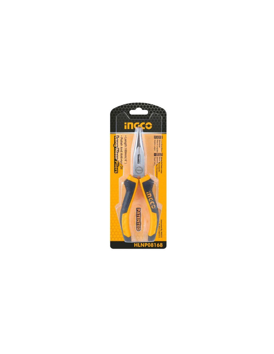 Pince à bec long haute performance 160mm INGCO HHLNP28160