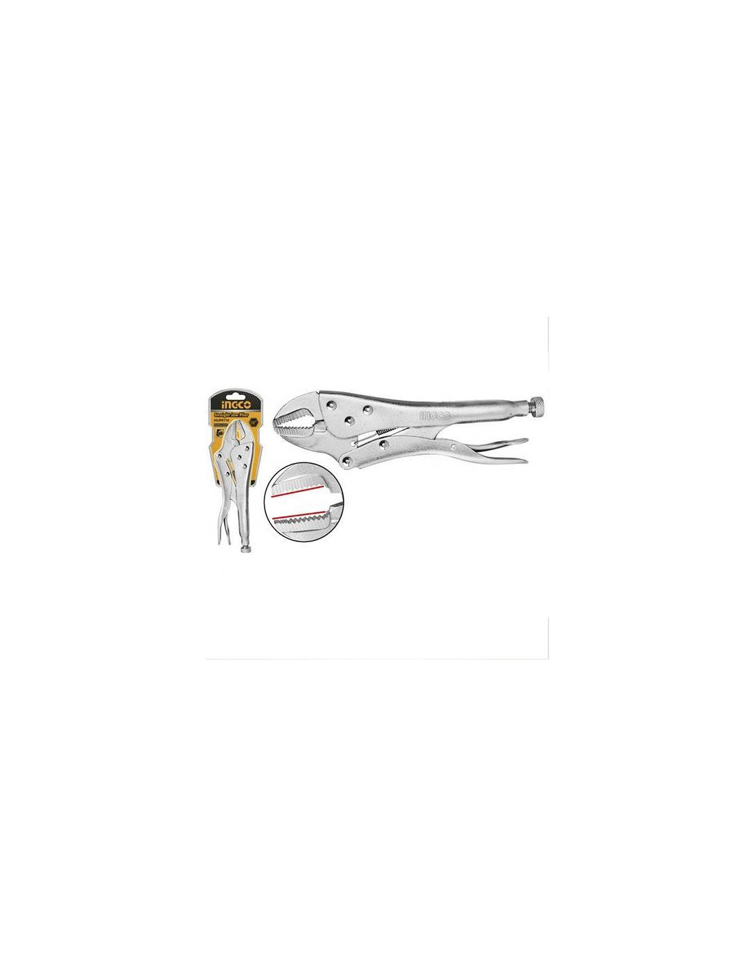 Pince Etau à Mâchoires Droite 255 mm 10'' - INGCO HSJP0110