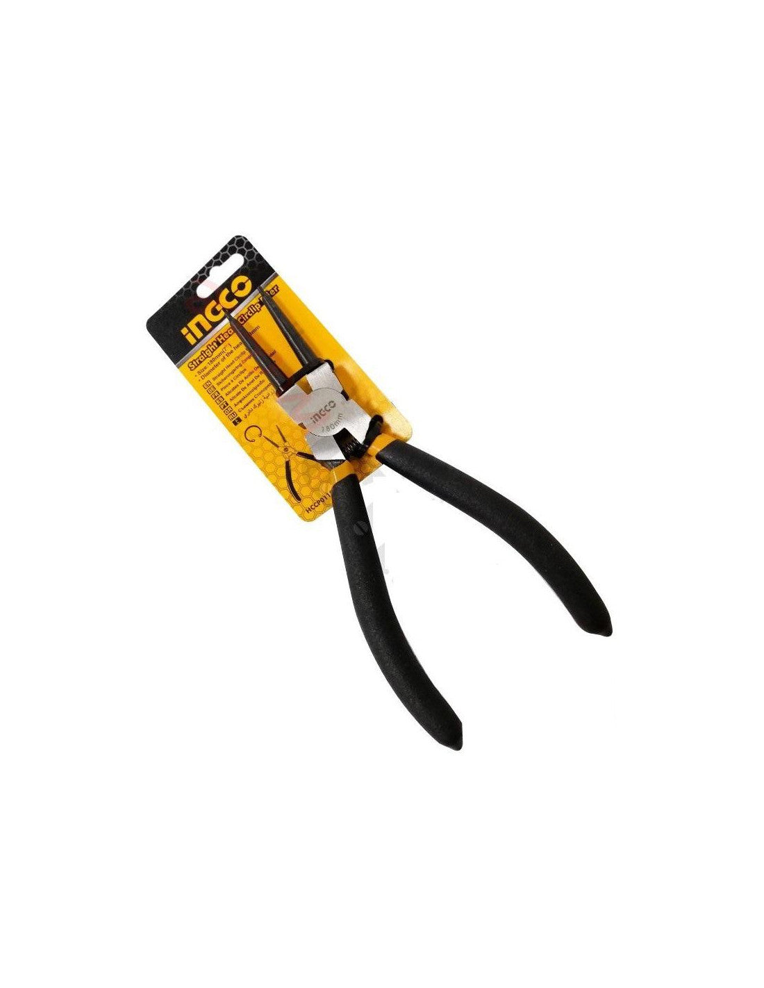 Pince circlips interieur à tête droite 180mm INGCO HCCP261803