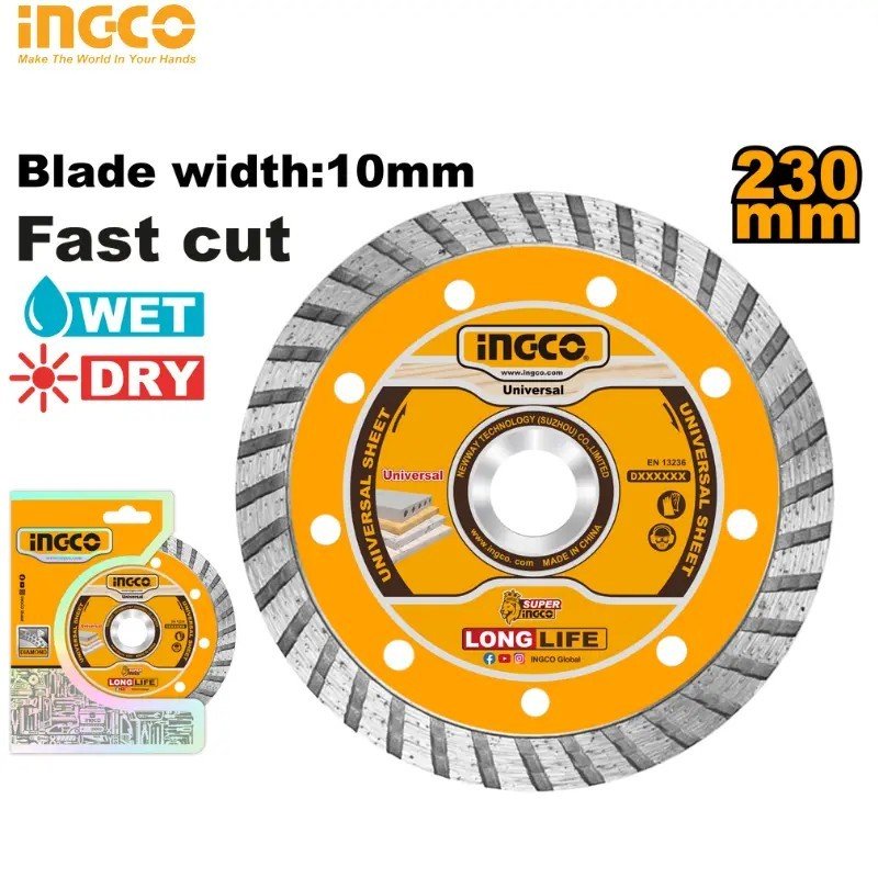 Disque Diamand Turbo 230*22,2 - INGCO DMD032302