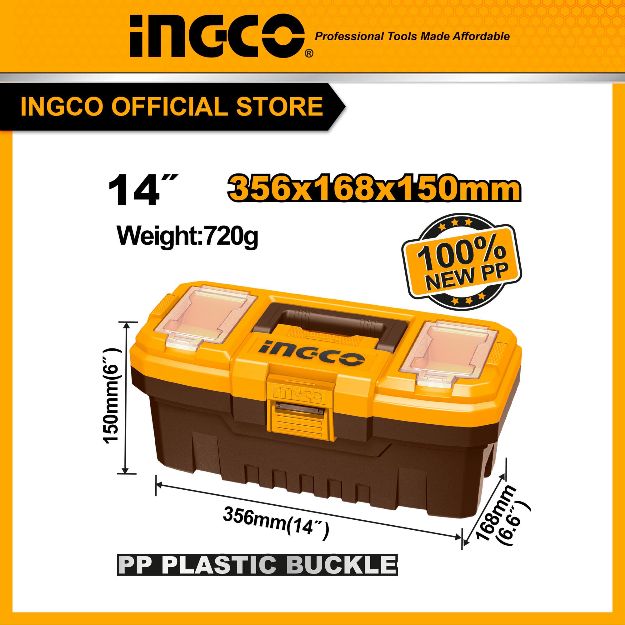 Boîte à outils en plastique pvc 14" INGCO PBX1401