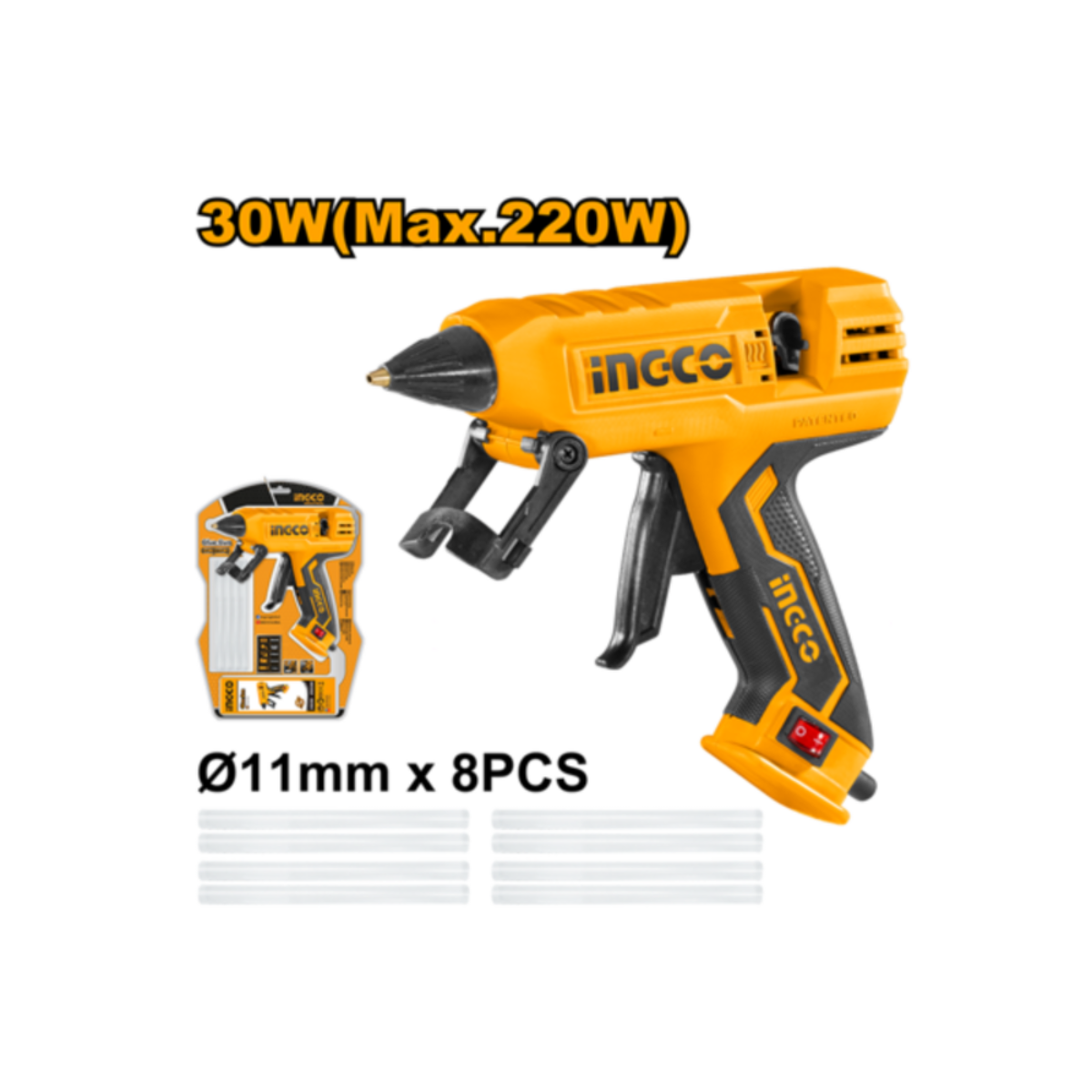 pistolet à colle 20-30g/min 11.2mm 220W INGCO GG301