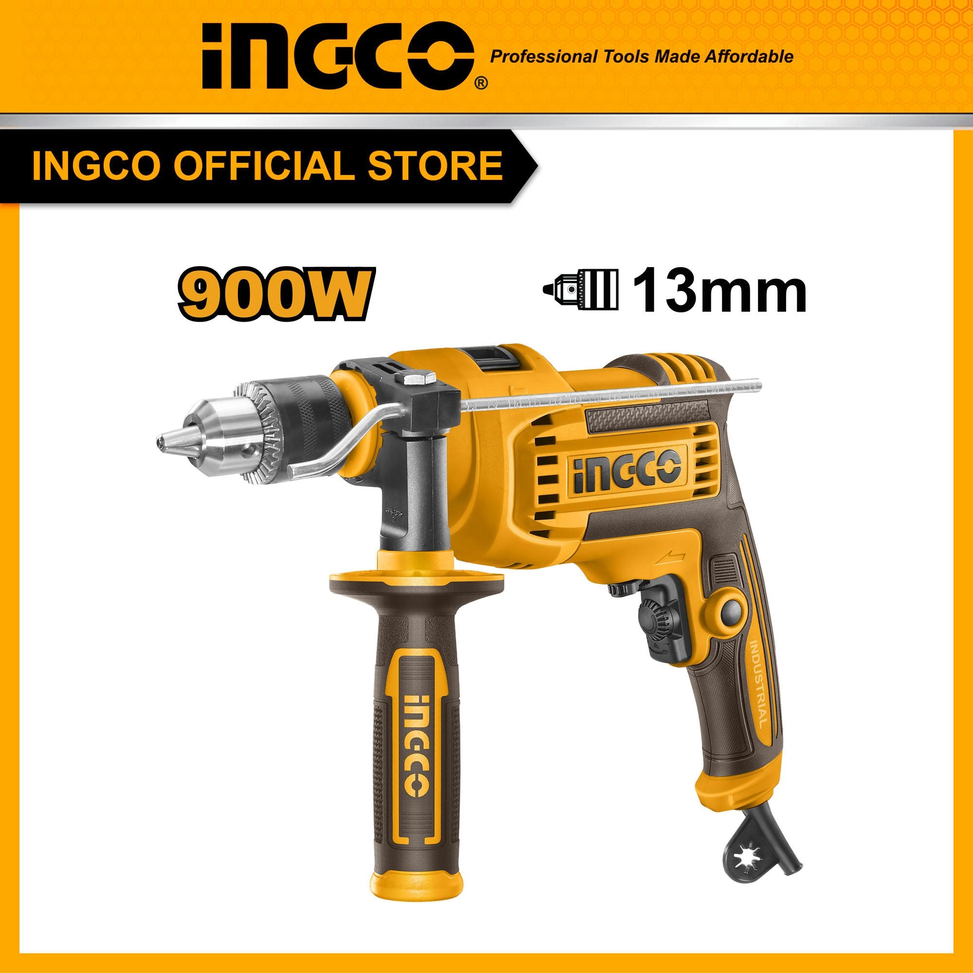 Perceuse à Percussion 900 W 13 mm - INGCO ID9008