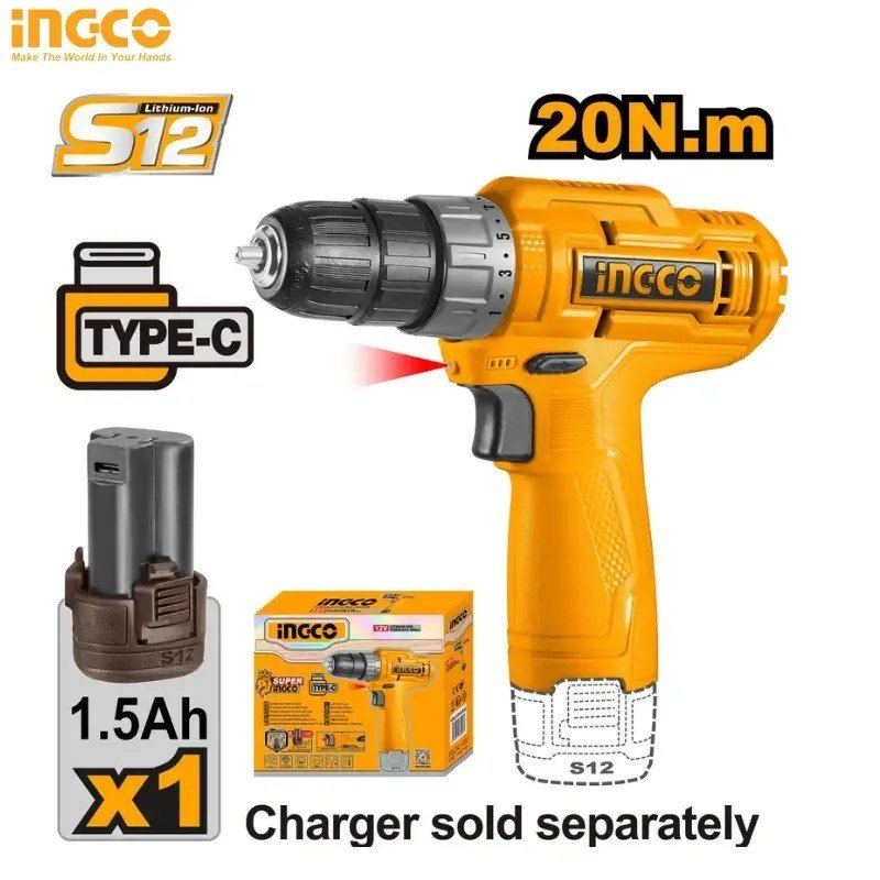 visseuse a batterie 12 v 1.5ah  ingco INGCO CDLI12456