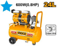 Compresseur Silencieux 24 L 600 W（0.8 HP） - INGCO ACS175241