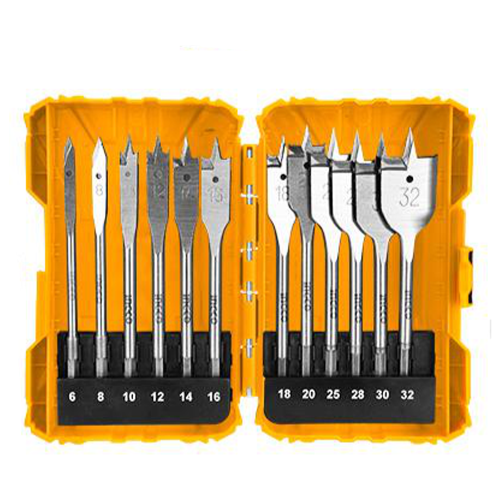Coffret de 12 Forets à Bois Plats INGCO AKDL1206