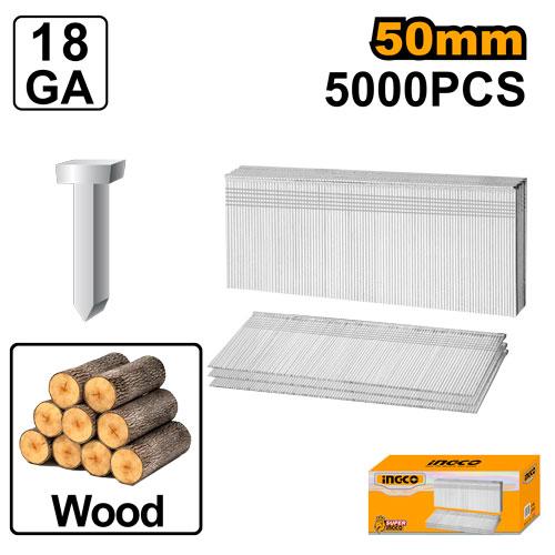 5000 clous galvanisés lisses calibre18 - 50x1,2 mm INGCO ANA18501