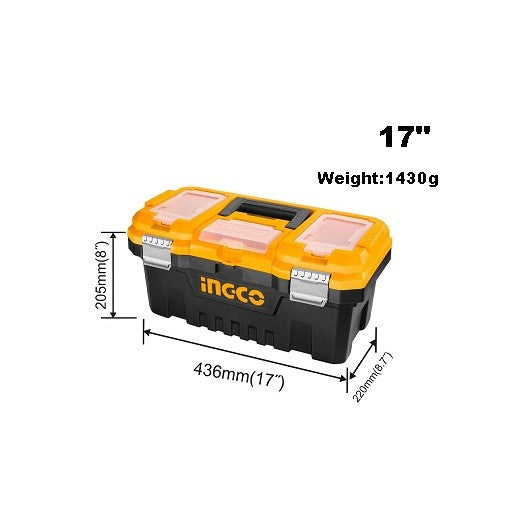 Boîte à Outils PVC Charnières Métal 17" - INGCO PBX1702