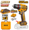 Perceuse 20V compacte Brushless 50N.m INGCO CDLI205062