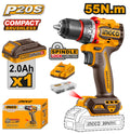 Boulonneuse 20V - 550N.m - Avec 2 Batt 4,0Ah et 1 Chargeur INGCO CIWLI2055
