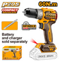 Perceusevisseuse 20 V 60nm 2batt Sans Charbons Si - INGCO CIDLI20602