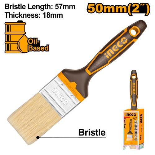 Pinceau pour Peinture à L'huile 50 mm Longueur des Poils : 57 mm - INGCO CHPTB8702