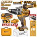 Set visseuse à percussion 66N.m avec 166 accessoires INGCO HKTHP41662