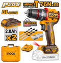 Perceuse Visseuse à Percussion Brushless 20 V 76nm 2 AH - INGCO CIDLI20768