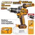 Perceuse à Percussion 96n.m Sans Fil Sans Balais avec 2batt 4,0 AH - INGCO CIDLI209686