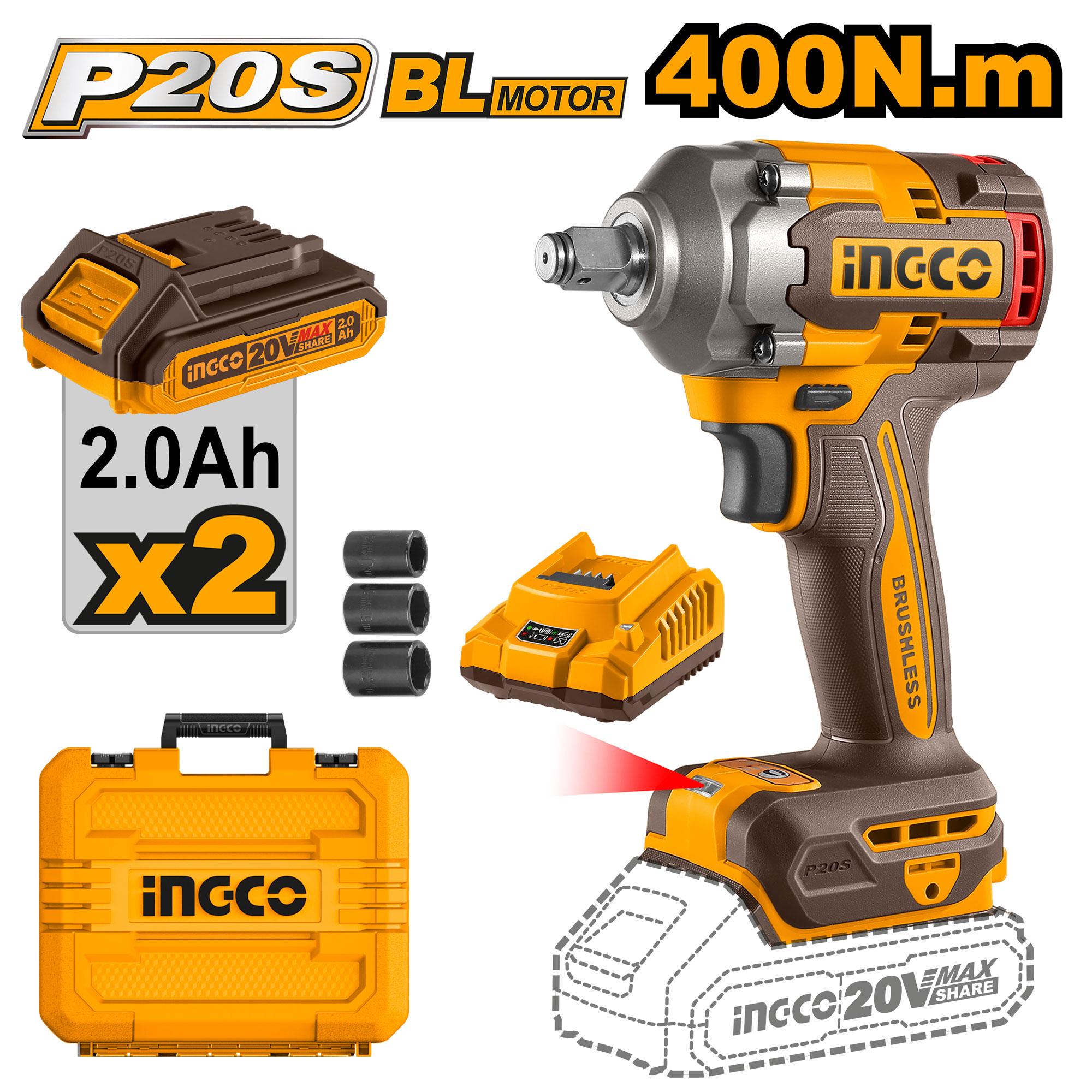Débroussailleuse Multifonctions 40 V 2xbatterie 4.0 AH + Chargeur - INGCO CSTLI2040386