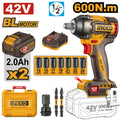 Boulonneuse 600N.m 42V avec 2Batt et 1 Chargeur INGCO CIWLI42602