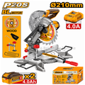Scie à Onglet 20 V avec 2batt + Chageur 4,0 AH - INGCO CMSLI20212