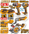 Pack de 3 Machines Visseuse/scie Circulaire/ponceuse 2 Batt 2 AH/4 AH - INGCO COSLI241193