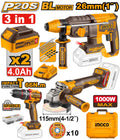 Pack 3 Machines + Ventilateur Tve-490 - INGCO COSLI241198.1
