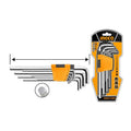 Clés Hex  Set de 9 pièces 1.5-10mm INGCO HHK11091
