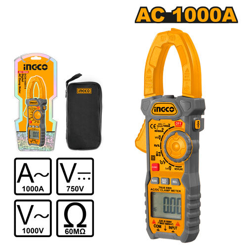 Pince ampèremétrique AC numérique 1000A INGCO DCM610001