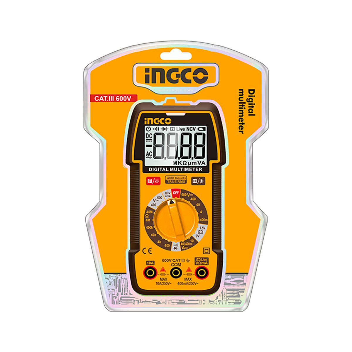 Multimètre Digital Lcd Cat.iii 600 V Ac/dc - INGCO DM36002