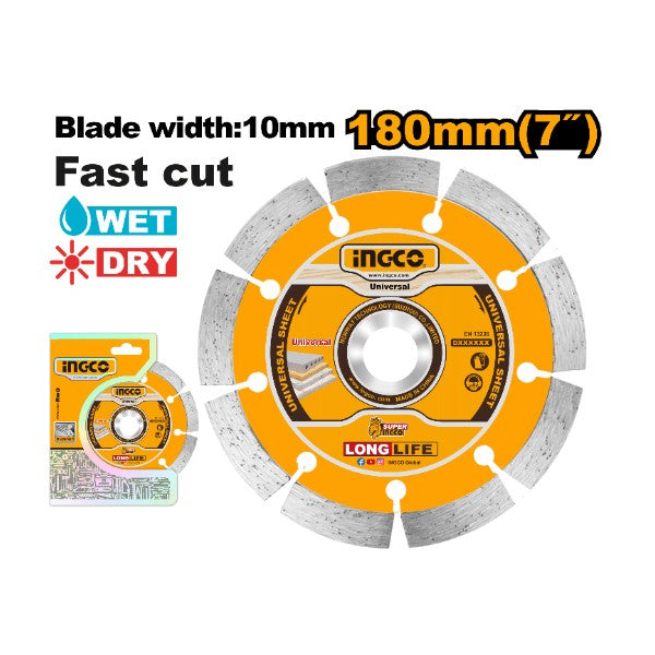Disque Diamant 180Mm A Eau Et A Sec Ingco INGCO DMD011802