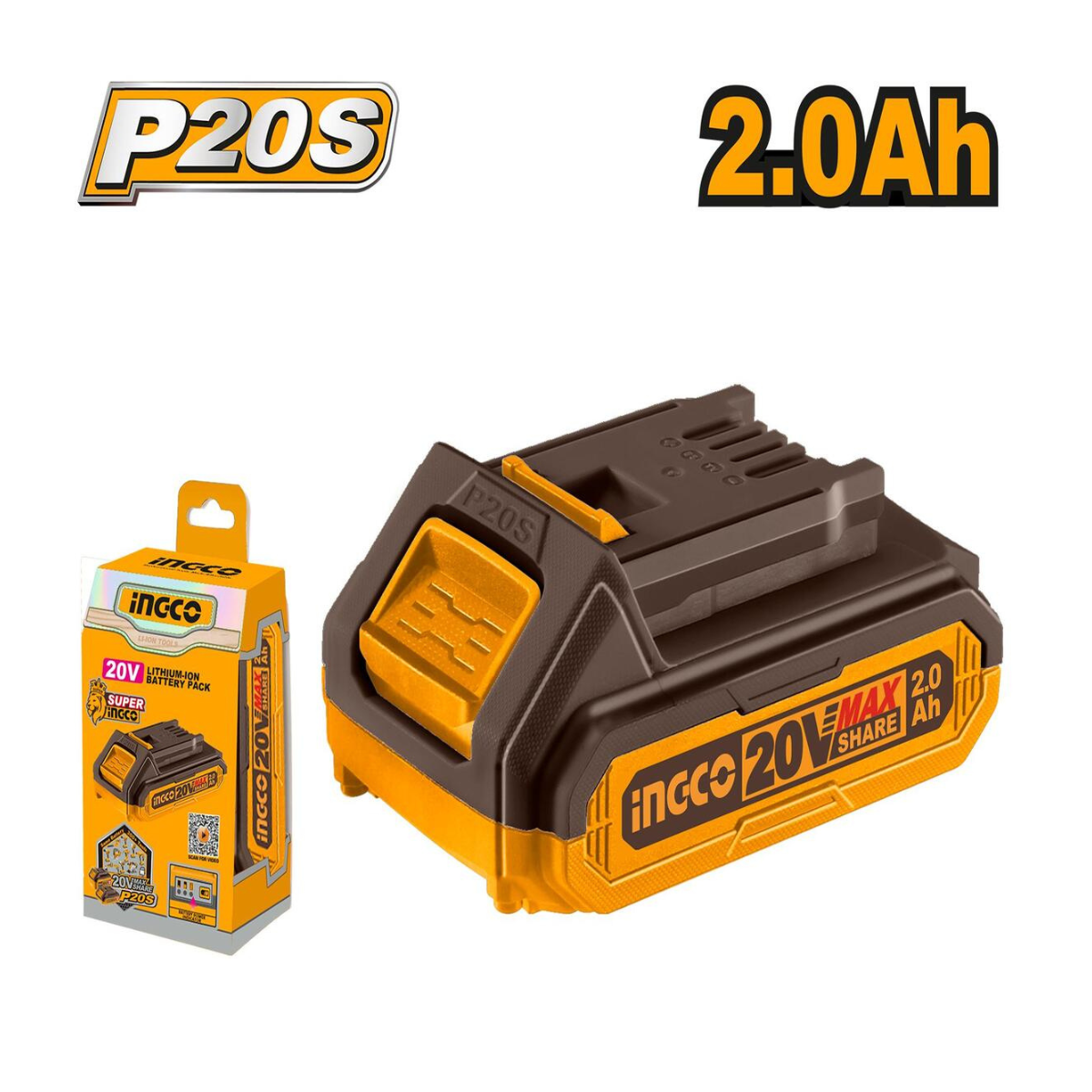 Batterie 20V 2,0A INGCO FBLI20011