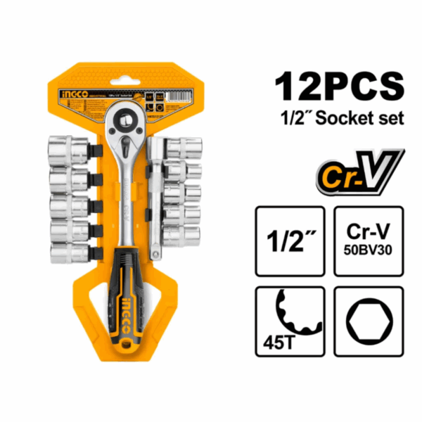 Set de douilles 1/2  12 pièces INGCO HKTS12122