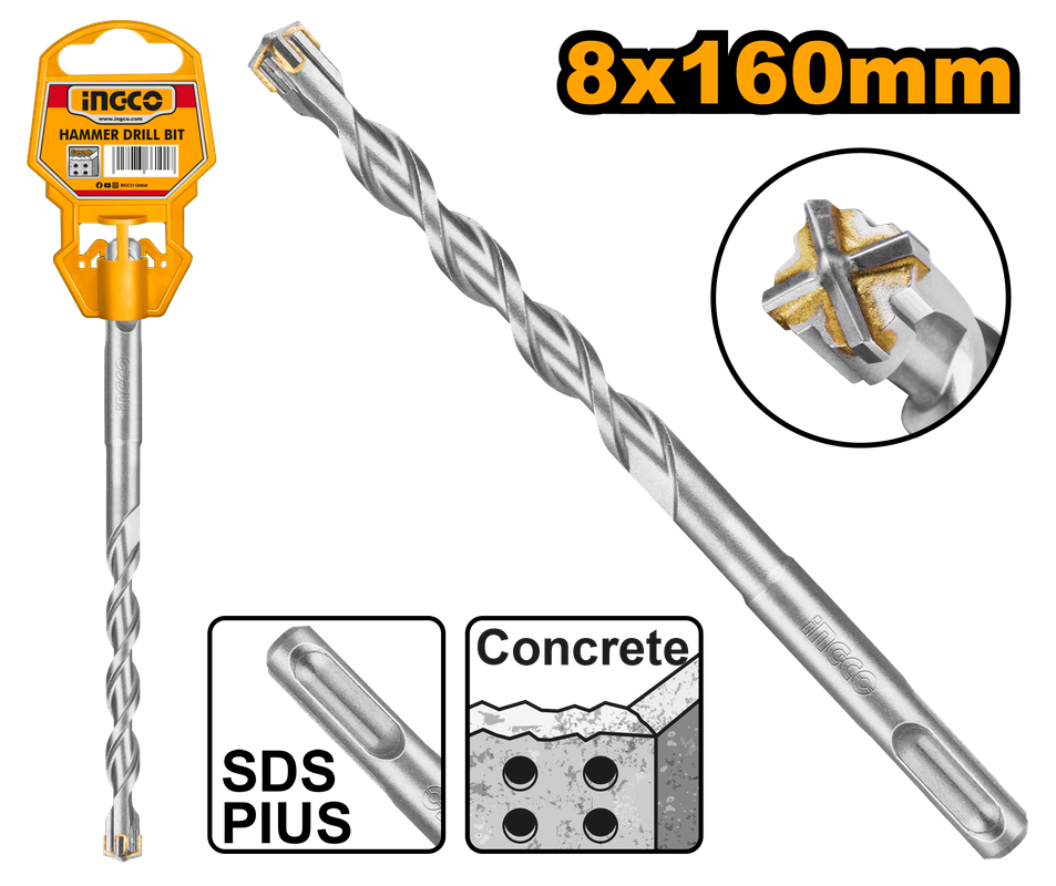 Foret 8 X 160 Mm,sds-plus - INGCO DBH1210802C