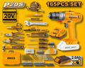 Coffret D'outils Combinés de 165 Pièces - INGCO HKTHP51658