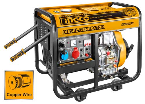 Générateur Diesel 5000 W - INGCO GDE50003
