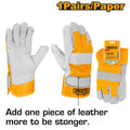 Gants en cuir de veau retourné INGCO HGVC01