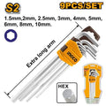 Clés Hex Extra Long Set de 9 Pièces 1.5-10 mm - INGCO HHK11092