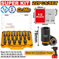 22 Pcs Coffret de douilles 1/2" DR. INGCO HKTS12226