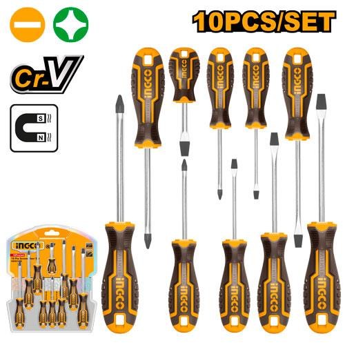 Set de 10 Tournevis - INGCO HKSD1028