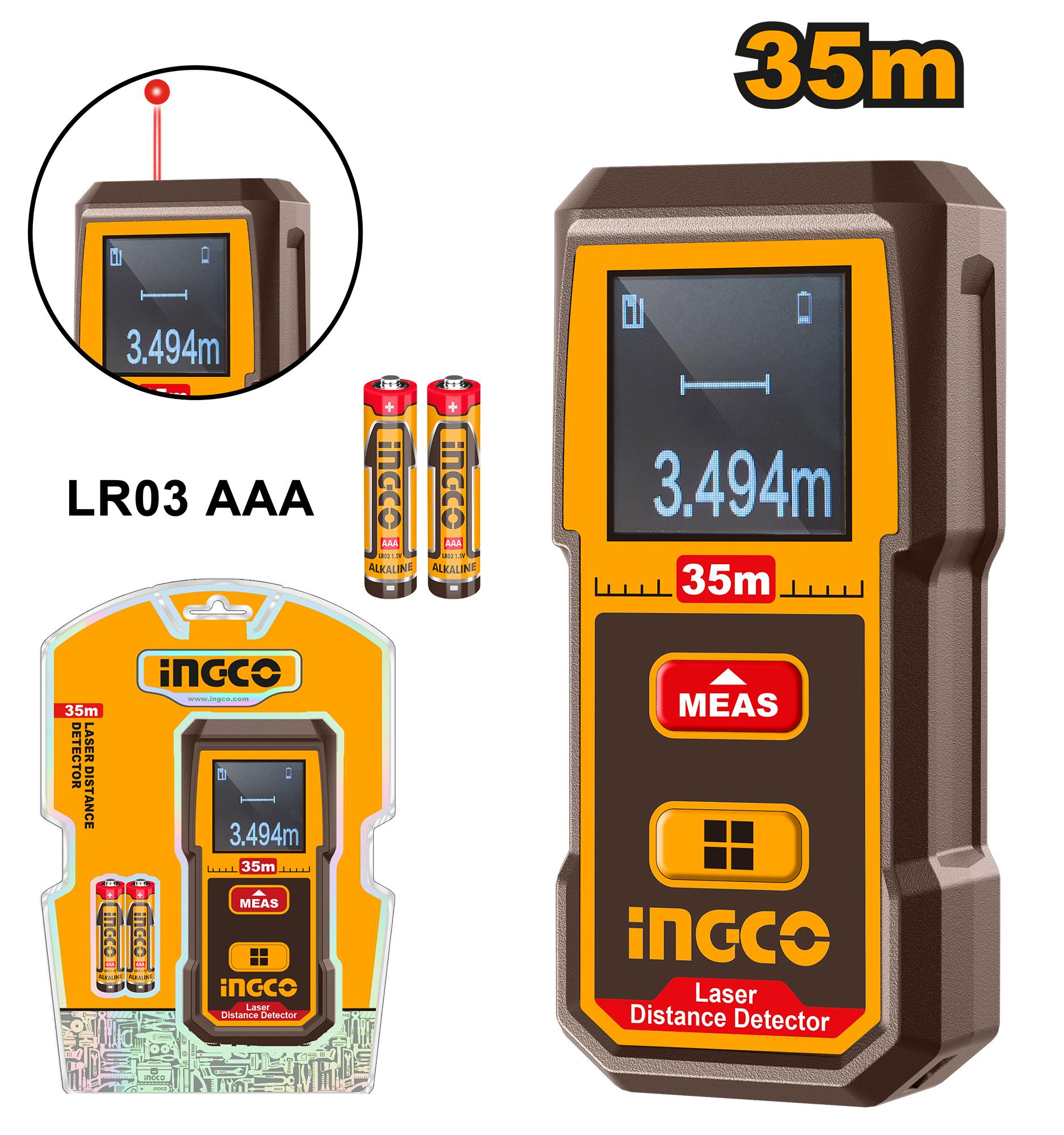 Détecteur de Distance à Laser 35 m - INGCO HLDD0355