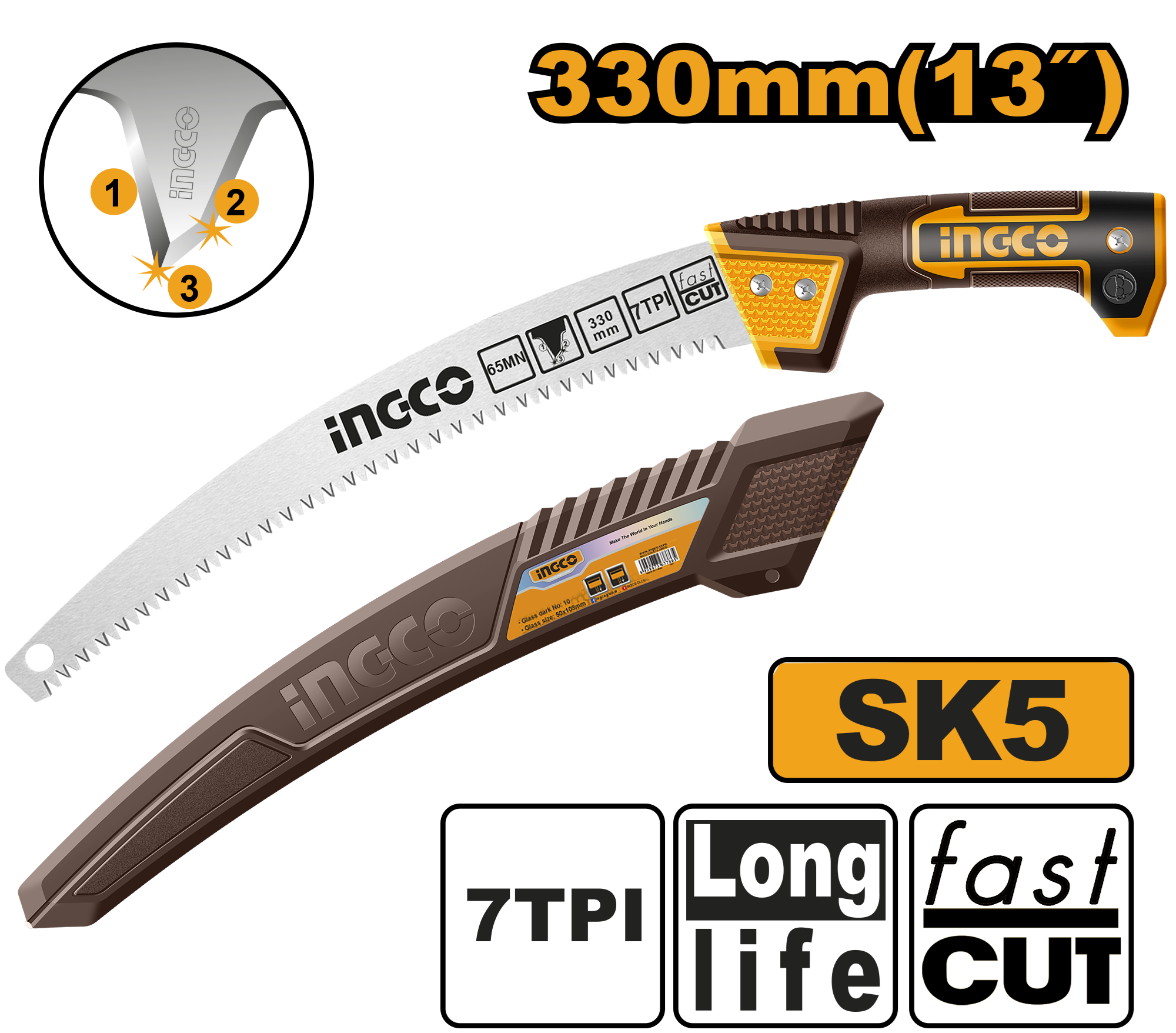 scie d'elagage 330mm ingco INGCO HPS3306