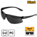 Lunettes De Sécurité Noires INGCO HSG06