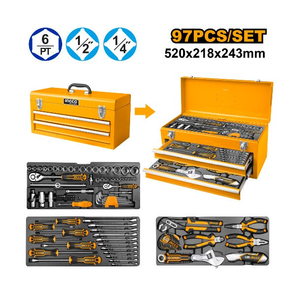 Boîte à outils 97 pcs INGCO HTCS220971