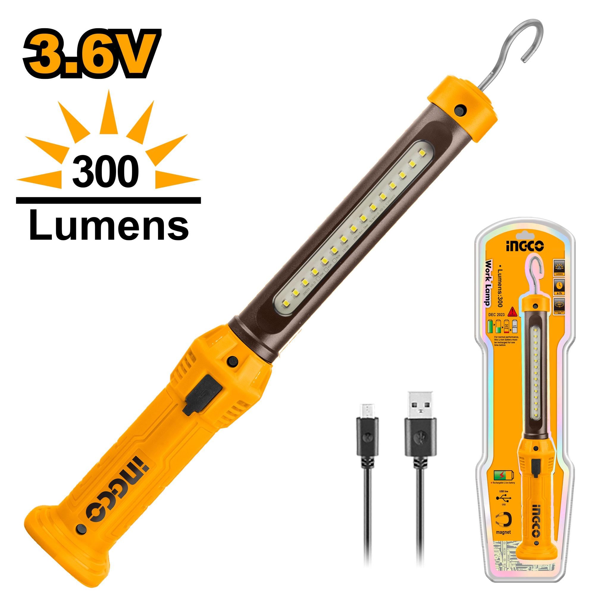 Lampe de travail à batterie rechargeable INGCO HWLI35261