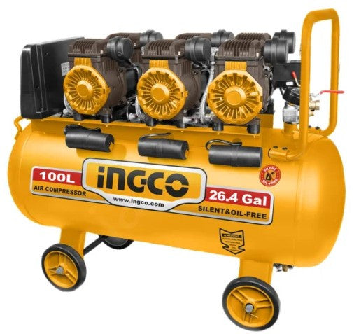 Compresseur Silencieux 3x 1200 W 4.8 HP 100 L - INGCO ACS3361001