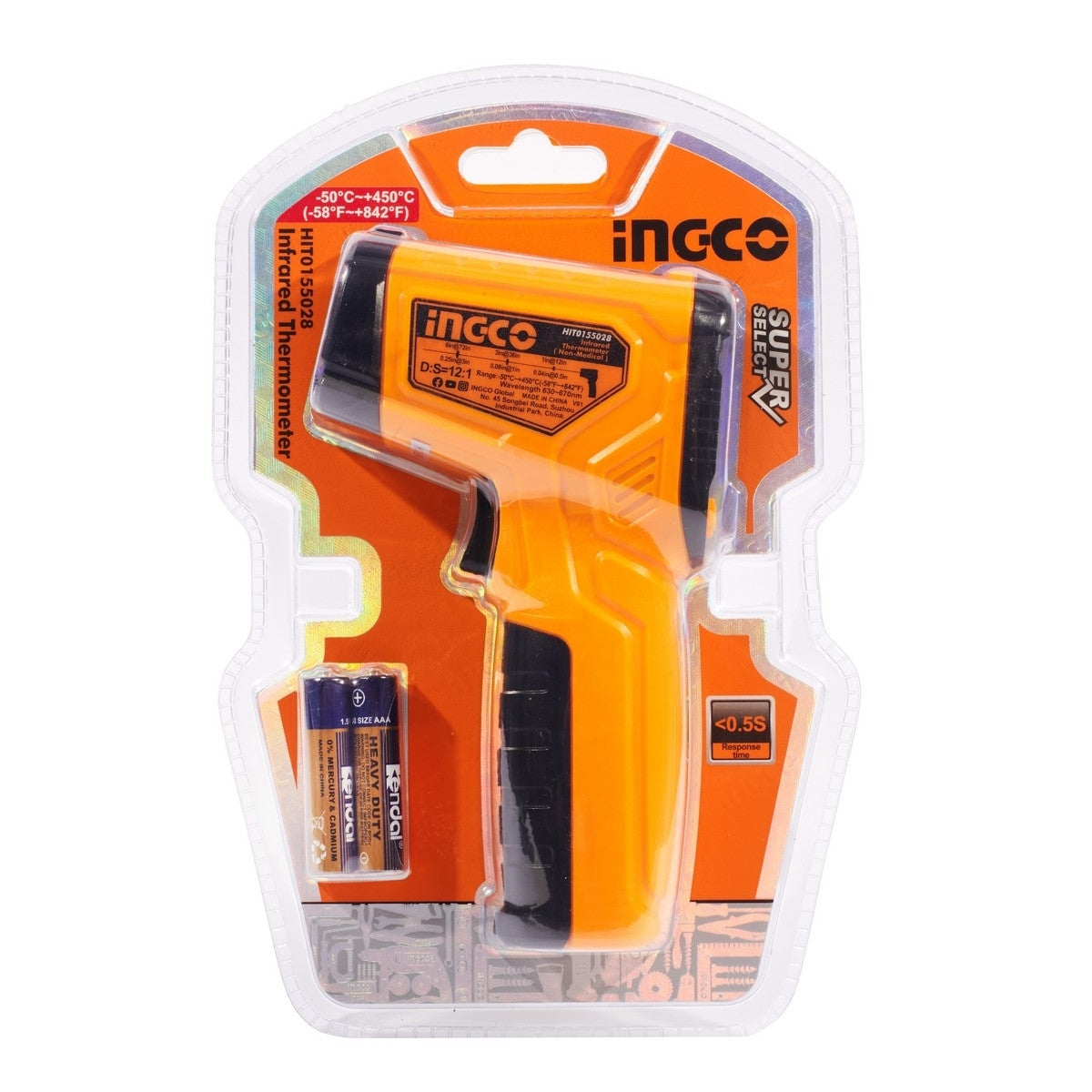 Thermomètre Infrarouge50c°-450c° - INGCO HIT0155028