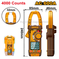 Pince ampèremétrique AC numérique  600A INGCO DCM66001