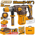 Marteau Perfora 20 V 28 mm 2bat 5 AH + Ch - INGCO CRHLI202862