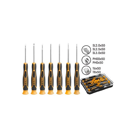 Set de 7 tournevis à précision INGCO HKSD0718