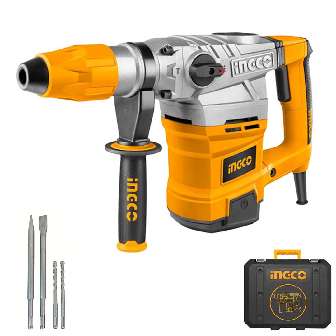 Marteau perforateur SDS Max 1600W 38mm + 4 forêts INGCO RH16008